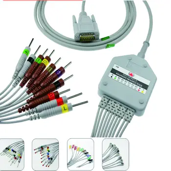 EK-01A Populiarus EKG EKG kabelis su vientisu 10 švino laidų spaustuku 