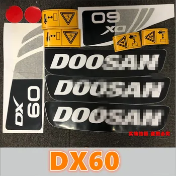 Ekskavatoriaus dalims Doosan Daewoo DX60 naujas ir senas logotipas atsvaras viso automobilio lipdukas automobilio standartinė spalvų juosta aukštos kokybės XOJO