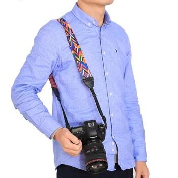 Etninio stiliaus fotokamera Spalvingas dirželis Medvilninis kiemo raštas Kaklo dirželis DSLR pečių dirželis Canon Nikon