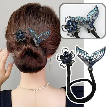 Fashion Hair Styler Rhinestone Flower Hair Clip Hairclips Barrette Hair Accessories Hair Crab Flower Hair Clip Headress