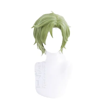 Game Nu: Carnival Cosplay Olivine Wig Green Short Heat Resistant Synthetic Hair Cosplay Perukai 4