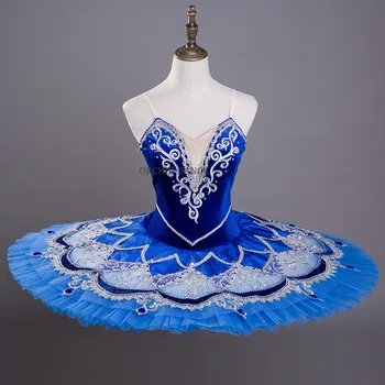 Haute Couture Aukštos kokybės Costom dydis Costom Color Suaugusių moterų mergaičių pasirodymas Dėvėti Royal Blue Profesionalus baletas Tutu