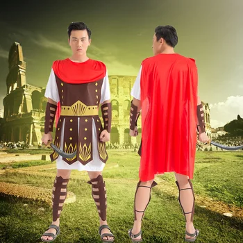 Helovinas Cos suaugusiųjų drabužiai Sparta Cezaris Senovės Romos karių drabužiai Vyrų ir moterų karių pasirodymo drabužiai