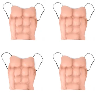 Helovinas Juokingas Cosplay Netikra krūtinė Gyvenimas Žmogaus dirbtinio kūno modeliavimas Pilvo raumenų kostiumas Suknelė Vakarėlio rekvizitai Išgalvoti