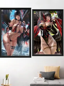 Honoka animacinis filmas Helena Kasumi Kawaii Lady Anime žaidimas Sexy Nude Girl Dead or Alive Art-Poster Šilko svetainės-miegamojo dekoravimo dekoravimas Dekoras