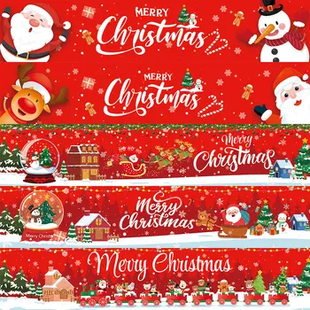 Kalėdinė lauko reklamjuostė Vėliava Xmas Dovanų papuošalai Linksmų Kalėdų dekoracijų 2023 m. namams Navidad Notal Noel Naujieji 2024 metai