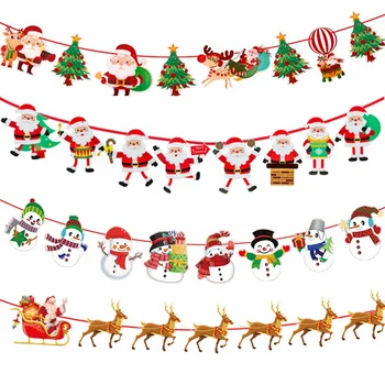 Kalėdinė reklamjuostė Kalėdų eglutės papuošalai Linksmos kalėdinės dekoracijos namams 2023 m Kalėdų senelio pakabuko kalėdinės dovanos Naujieji 2024 metai