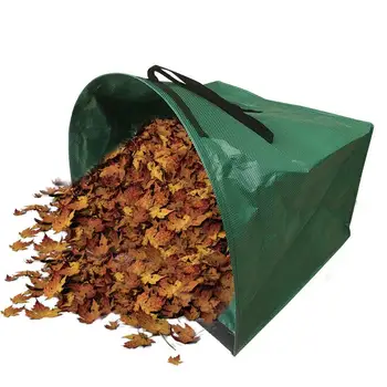 Kiemo atliekų maišai Nešiojami didelės talpos sodo lapų maišai Daugkartinio naudojimo sodo lapų surinkimo atliekų maišas Sodo šiukšlių maišas su rankena 1