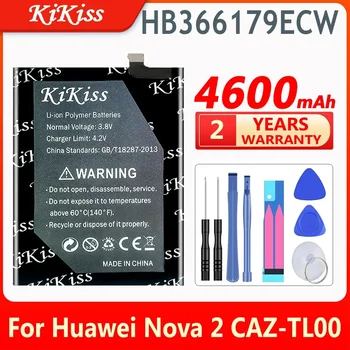 KiKiss 4600mAh HB4242B4EBW pakaitinė baterija Huawei Nova 2 Nova2 CAZ-TL00 CAZ-AL10 telefono baterija, skirta Hua Wei Nova 2