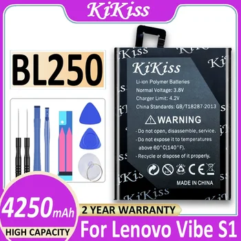 KiKiss baterija BL250 4250mAh skirta Lenovo VIBE S1 S1c50 S1a40 VIBE S1Lite S1La40 Baterija įkraunamos telefono baterijos