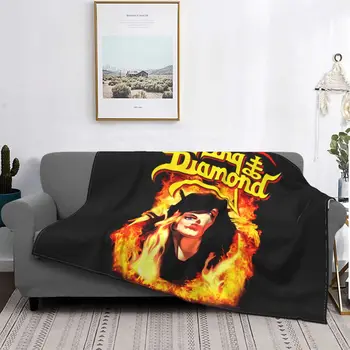 King Diamond CD Cvr Fatal Portrait Mercyful Fate Blanket Autumn On Couch Lightweight Shoes Throws Camping Blanket 0