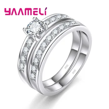 Klasikinis paprasto stiliaus vestuvinis žiedas moterims 925 svarų sterlingų sidabro 