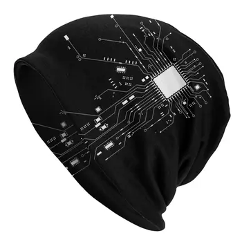 Kompiuterio procesoriaus branduolys Širdis GEEK Nerd Freak Hacker PC Gamer Variklio dangčio kepurės Megztos skrybėlės Kaukolės Beanies Skrybėlės Vyriškos moteriškos šiltos kepurės