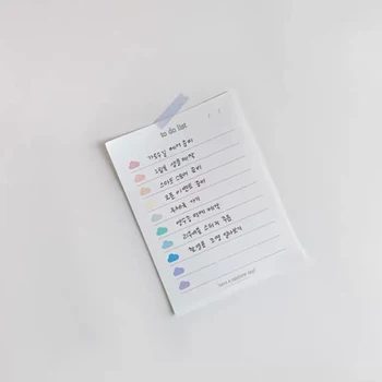 Korėjiečių mieli spalvingi debesys, kuriuos reikia padaryti sąrašas 50 lapų planuotojas studentas ilgo stiliaus užrašų popieriaus atmintinė Bloknotas Kanceliarinės prekės Mokykliniai reikmenys