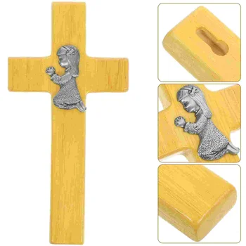 Krikščioniškas medinis kryžius Medinis kryžius Amatų merginos Malda Medinis kryžius Kabantis ornamentas
