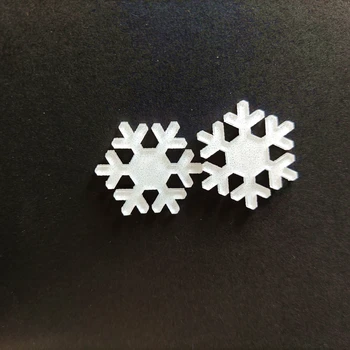KUGUYS Classic White Snowflake Glitter Star Acrylic Jewelry Stud auskarai moterims Vakarėlių mados aksesuarai 4