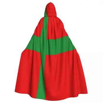 Long Cape Cloak Flag Of Denmark Bornholm Hooded Cloak Coat Autumn Hoodies