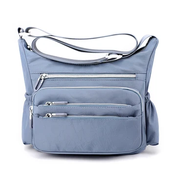Mados raukšlių audinio dizainas Moteriškas krepšys Aukštos kokybės moteriškas krepšys per petį Didelės talpos kelių kišenių mergaičių pirkinių krepšys