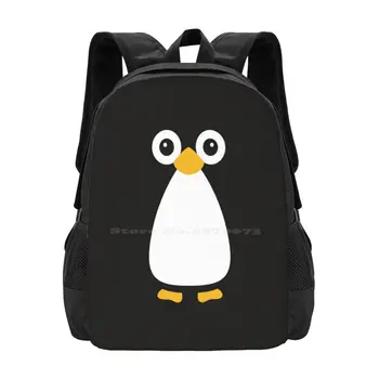 Mielas vektorinis pingvinas Nauji atvykėliai Unisex krepšiai Studentų krepšys Kuprinė Pingvinas Paukštis Gamta Mielas Kawaii Antartica Sniegas Animacinis filmas Funky 0