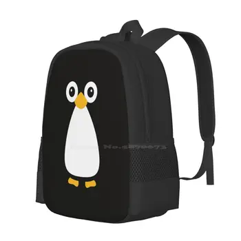 Mielas vektorinis pingvinas Nauji atvykėliai Unisex krepšiai Studentų krepšys Kuprinė Pingvinas Paukštis Gamta Mielas Kawaii Antartica Sniegas Animacinis filmas Funky 1