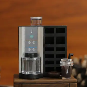 Miniatiūrinis kavos virimo aparatas Lėlių nameliui Kavos rinkinys su puodeliais Tikroviškas miniatiūrinis kavos virimo aparatas Puodelių rinkinys 1 12 vaikams