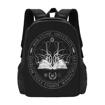 Miskatonic Sigil Teen koledžo studentų kuprinės modelio dizaino krepšiai Miskatonic Lovecraft universitetas Arkhamas Masačusetso siaubas
