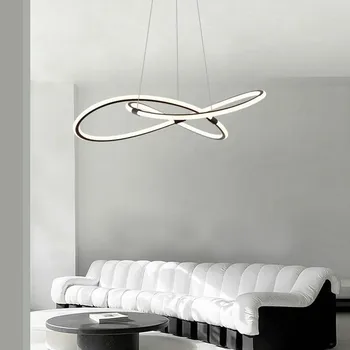 Modernus geometrinis žiedas LED pakabinama lempa miegamasis virtuvė Šviestuvas Svetainė Valgomasis Pakabinamas šviestuvas Apšvietimas Namų dekoras