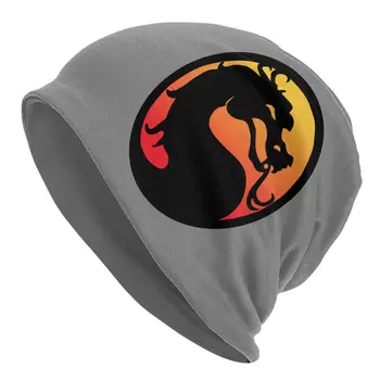 Mortal-Kombat-Logo Bonnet Hat Casual Ski Skullies Beanies Hats Unisex Knit Hat Warm Dual-use Cap