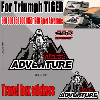 Motociklas Triumfui TIGER 660 800 850 900 1050 1200 Sportinių nuotykių lipdukai Decals Tank Pad Bagažinė Bagažinė Panniers Aliuminis