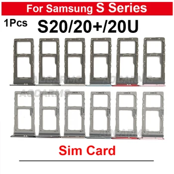 mėlyna balta Samsung Galaxy S20 Plus S20Ultra Single And Dual Sim Card SIM dėklo laikiklio lizdo taisymo dalys