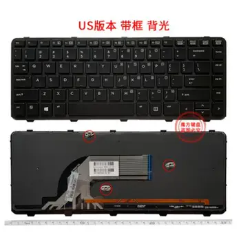 Nauja HP ProBook 430 G2 440 G0 440 G1 440 G2 JAV klaviatūra su rėmeliu su foniniu apšvietimu