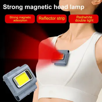 Naujas LED bėgimo žibintas lauko kuprinė Saugos silikono spaustuko režimas Vaikščiojimo lempa nakčiai