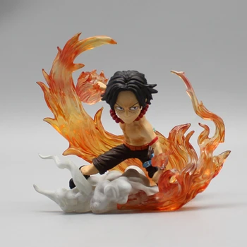 Naujas vientisas Sabo ugnies kumštis Portgas· D· Ace Battle Q versija Anime rankų darbo anime figūrėlės modelis Žaislų dovanos 10cm PVC kolekcija