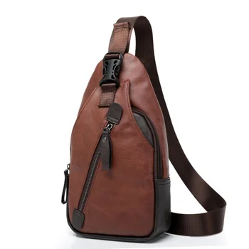 Naujas vintažinis vyriškas skrynios krepšys Korėjietiško stiliaus PU odinis krepšys per petį Fashion Boys Crossbody Bag Casual Sling Bag For Men