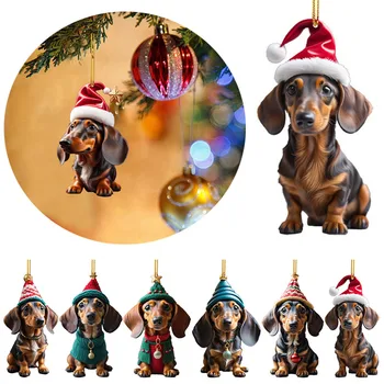 NAUJI eglutės papuošalai Mielas šuo Kabantis pakabukas Kalėdų dovana Naujųjų metų Kalėdų dekoracija 2023 m. namų 