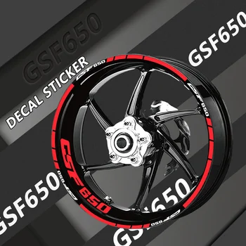 Nauji motociklo ratų tvirto sukibimo dekoratyviniai lipdukai GSF650 GSF1000 GSF 650 1000 GSF650 GSF1000 šviesą atspindinčių juostelių lipdukai 0