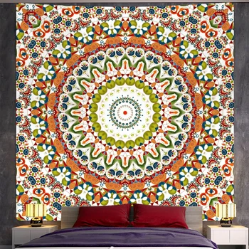 Nauji produktai Indijos mandala gobelenas raganų sienų gobelenas Bohemijos namų dekoravimas hipis, psichodelinės scenos čiužinys