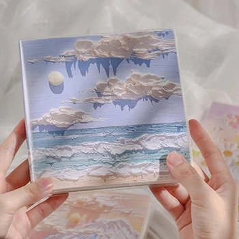 Nešiojamas aliejinės tapybos sąsiuvinis Eskizų knyga Maža kvadratinė serija Užrašų knyga Dropship 4