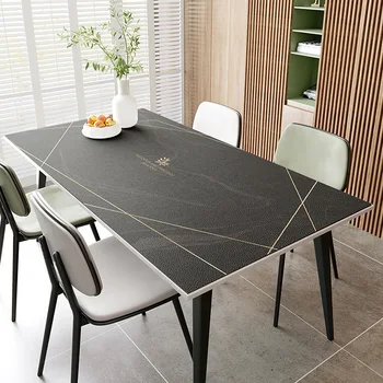 Nordic Light Luxury Style Kavos staliuko užvalkalas Aliejiniai staltiesiai Virtuvės dekoravimas Darbalaukio apsauga Darbalaukio reikmenys
