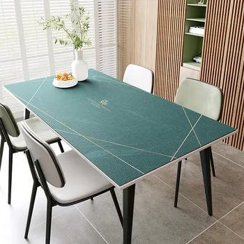 Nordic Light Luxury Style Kavos staliuko užvalkalas Aliejiniai staltiesiai Virtuvės dekoravimas Darbalaukio apsauga Darbalaukio reikmenys 1