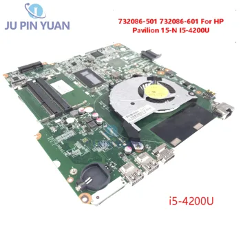 Notebook Mainboard 732086-501 732086-601 HP Pavilion 15-N i5-4200U nešiojamojo kompiuterio pagrindinei plokštei DA0U83MB6E0 SR170 DDR3
