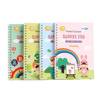 Numbers Free Wipeping English Letters Kids English Copybook English Calligraphy Magic Copy Book English Writing Sticker