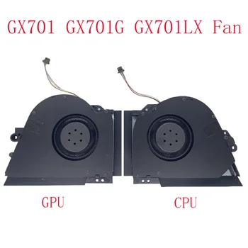 Pakaitinis nešiojamojo kompiuterio CPU + GPU aušinimo ventiliatorius, skirtas ASUS ROG Zephyrus S ledo ašmenims 3s ir GX701 GX701G GX701LX serijai 12V 0
