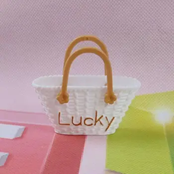 Pasidaryk pats mielas žaislinis mini realistiškas 3Vnt lėlių krepšys Spalvotas mados mišinio stilių lėlių krepšys pasidaryk pats