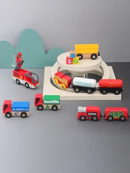 Plastikinis modeliavimas Inercija Automobilio išplėtimas Žaislinis medinis traukinys Geležinkelio bėgiai suderinami su visų markių mediniais bėgiais Vaikų dovana