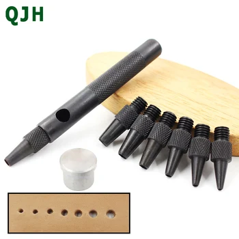 QJH odinis skylių perforatorius nuimamas apvalus diržo perforavimo skylių varžtų perforavimo odiniai įrankiai 2.0 / 2.5 / 3.0 / 3.5 / 4.0 / 4.5 / 5.0mm