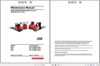 RAYMOND Šakinis krautuvas 11,97 GB PDF paslaugų dalių vadovas ir schemos Atnaujinti 2020 DVD