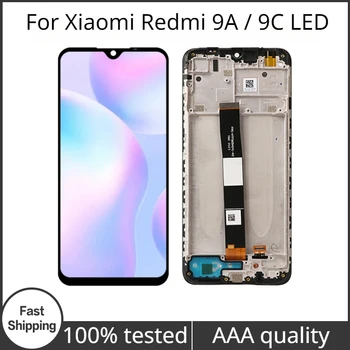 Redmi 9C LCD skirtas Xiaomi Redmi 9A ekranas su rėmeliu 9A 2020 M2006C3LG LCD ekranas Jutiklinio ekrano skaitmeninimo skydelio dalys