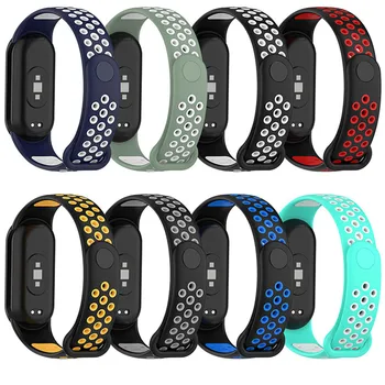 Silicone Watch Band Soft Bracelet Smartwatch Straps Apyrankės laikrodžių priedai MI Band8