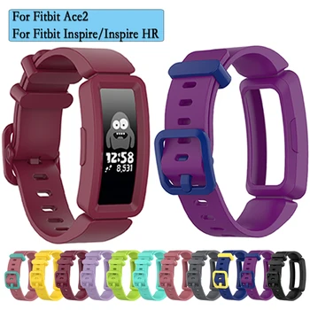 Silikoninis dirželis Fitbit Ace2/Inspire/Fitbit Inspire HR Patvari laikrodžio juosta Sportinės apyrankės pakaitiniai laikrodžių priedai